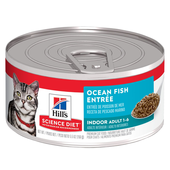 Science Diet Feline Indoor Ocean Fish 5.5 oz Cat Food