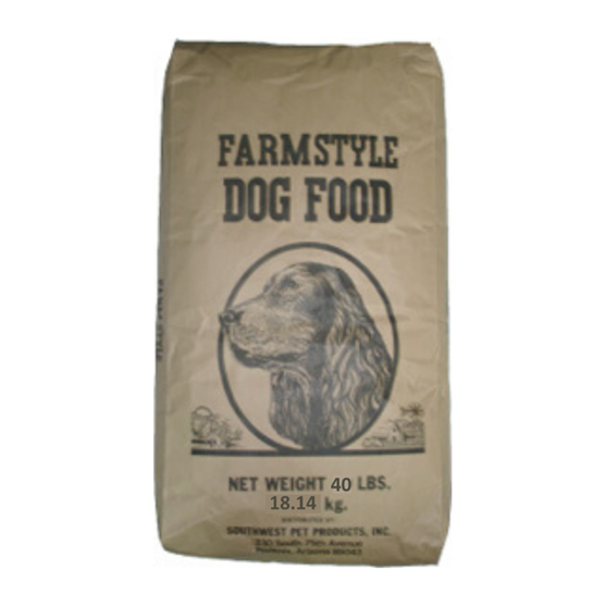 DEPARTMENTS Farm Style Dog 186 40 lb Dog Food