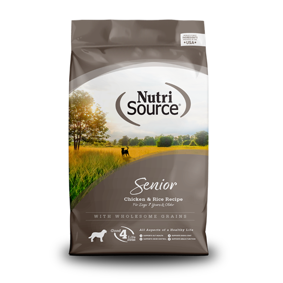 Nutri Source Senior Chicken Rice 26 lb Dog Food