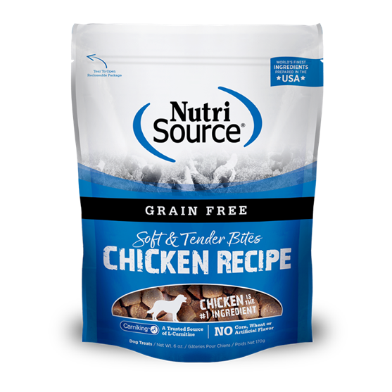 Nutri-Source Grain Free Chicken Bites Dog Treat 6 oz