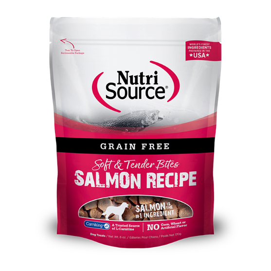 Nutri-Source Grain Free Salmon Bites Dog Treat 6 oz