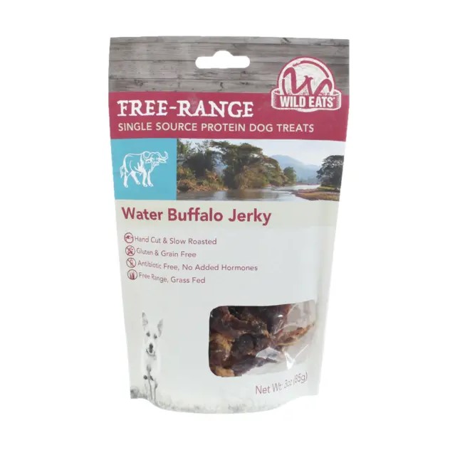 Wild Eats Water Buffalo Jerky Dog Treats 3 oz