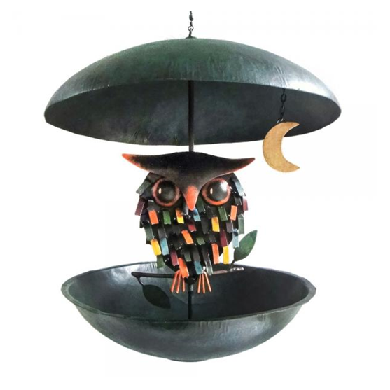 Gift Essentials Metal Spikey Owl Bird Feeder