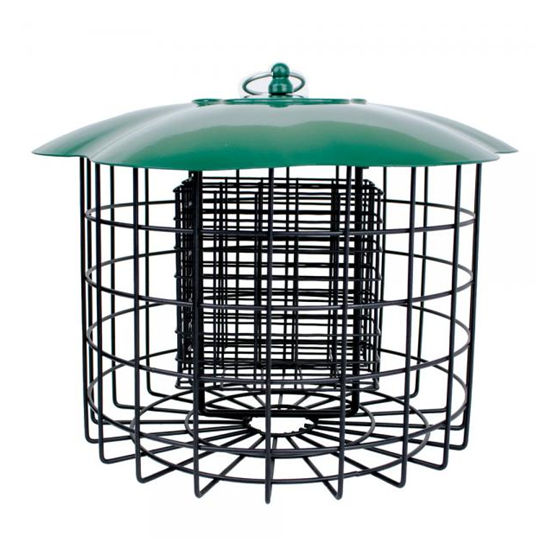 Backyard Essentials Squirrel Defeater Double-Suet Cage Feeder