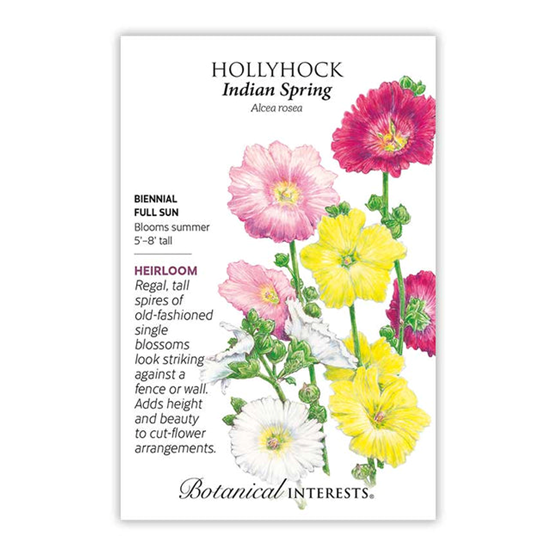 Botanical Interests Hollyhock Indian Spring