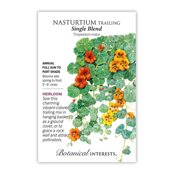 Botanical Interests Nasturtium Trailing Single Blend