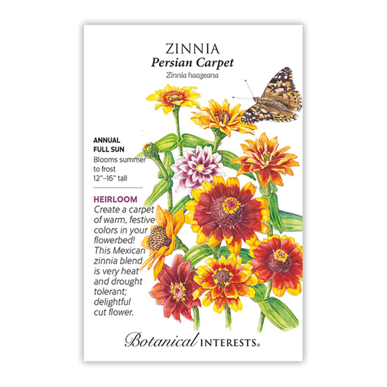 Botanical Interests Zinnia Persian Carpet