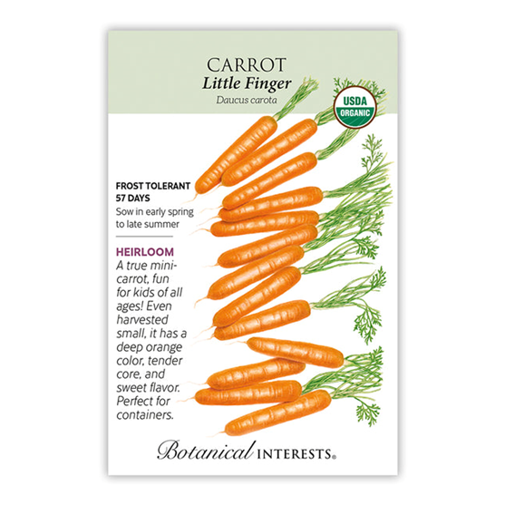 Botanical Interests Carrot Baby Little Finger