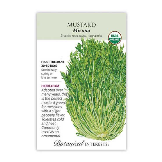 Botanical Interests Mustard Mizuna Organic