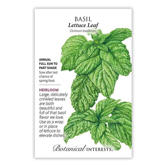 Botanical Interests Lettuce Leaf Basil Seed