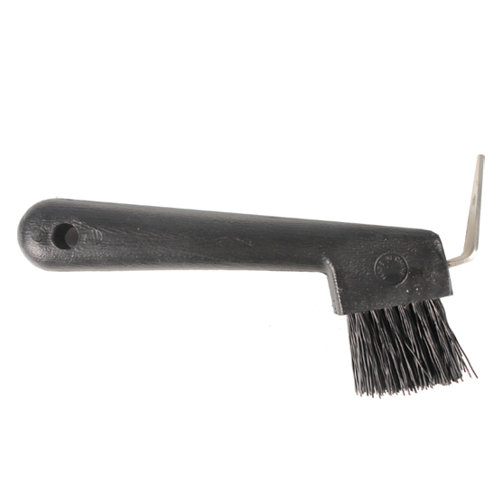 Partrade Hoof Pick with Brush Black 7"