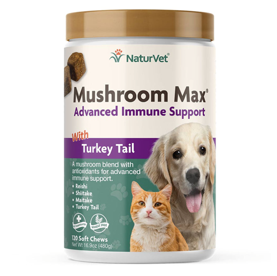 NaturVet Mushroom Soft Chews 120 Count