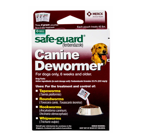 Merck Safeguard 40 lb K-9 Wormer