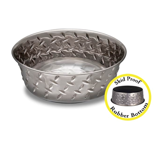 Ruff N'Tuff Diamond Plate Dog Bowl 5qt