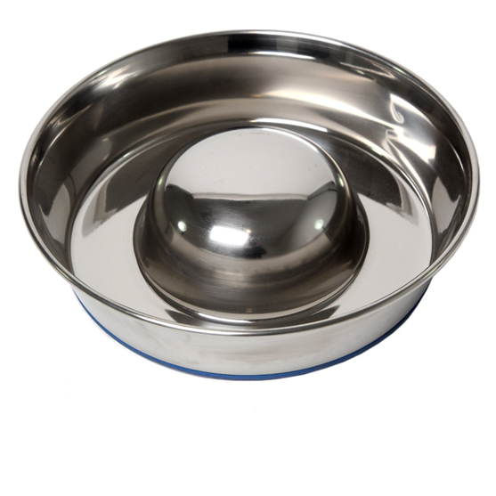 Outward Hound Slow Feeder Dog Feeder Stainless Steel Medium