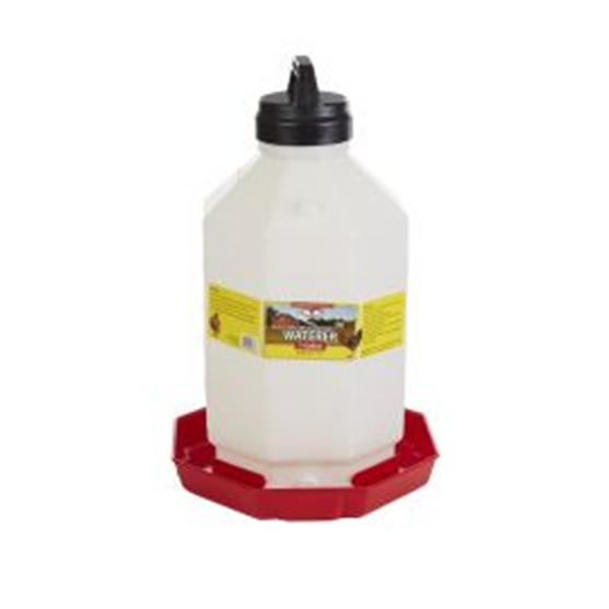 Miller Poultry PPF305 Red Plastic Jar Base For PPF3, PPF5, PPF7 Founts Waterers - Small