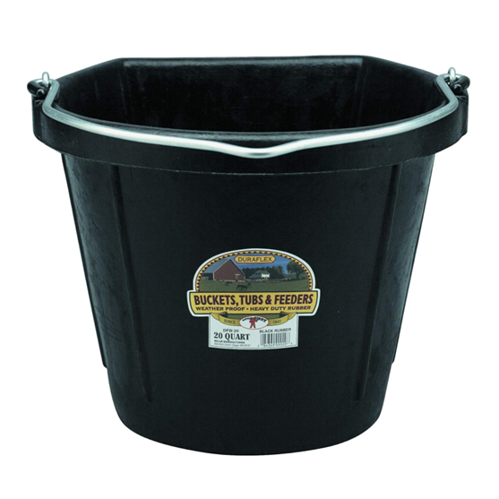 Pail DF12 Rubber Flat Back 12qt