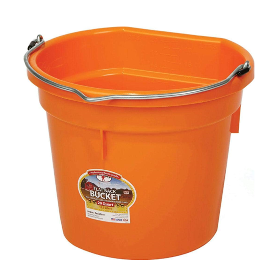 Miller Manufacturing P20FB Pail 20qt Orange