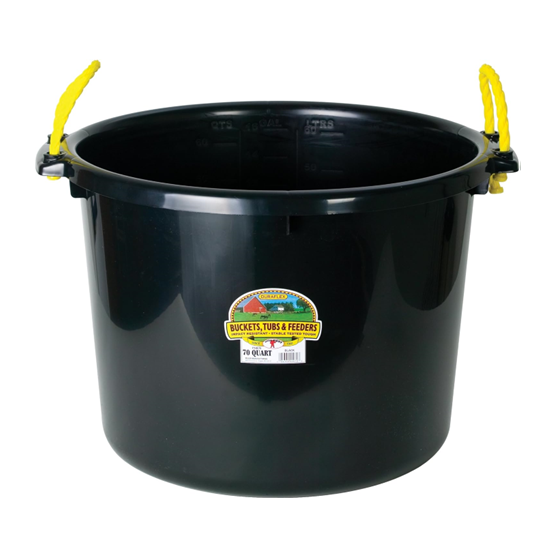 Miller Manufacturing Muck Bucket 70qt Black