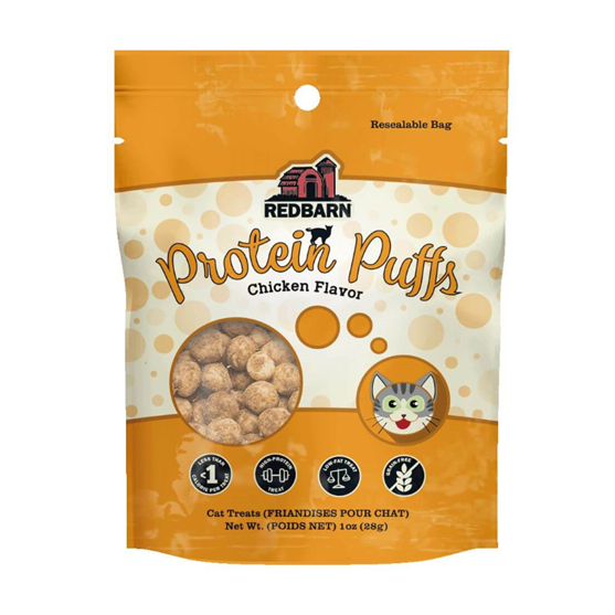 Redbarn Protein Puffs Chicken Cat Treats 10oz