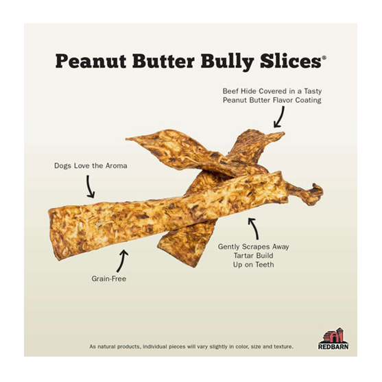 Redbarn Bully Slices Peanut Butter Each