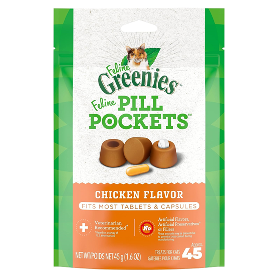 Greenies Pill Pockets Cat Chicken 1.6 oz