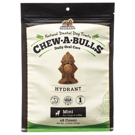 Redbarn Dental Chew-A-Bulls Mini Hydrant 48 pack