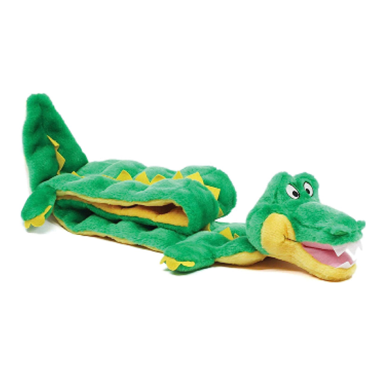 Outward Hound Squeak Mat Long Body Gator Toy