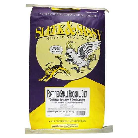 Sleek And Sassy Fortified Small Hookbill 20 lb No Sunflower