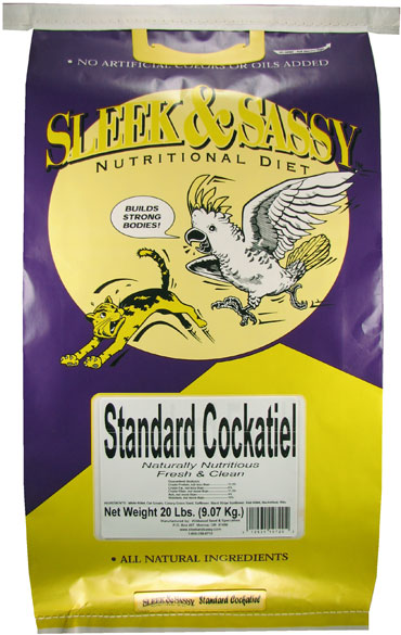 Sleek And Sassy Standard Cockatiel 20 lb