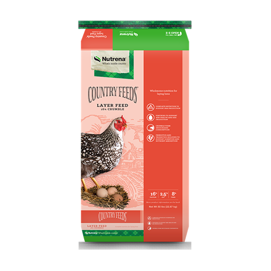 Nutrena Country Feeds Layer Feed 16% Crumble 50 lb