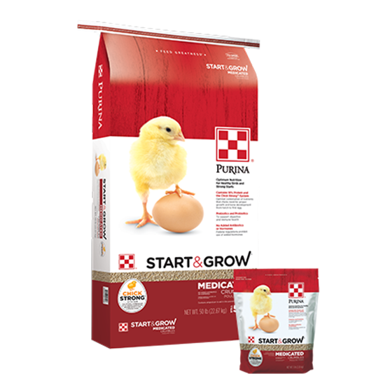 Purina Start & Grow Medicated Chick Starter Feed 50 lb