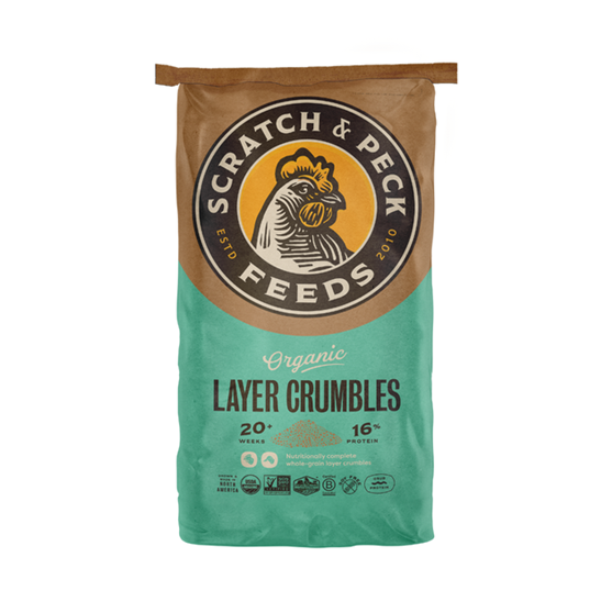 Scratch & Peck Organic Layer Crumbles 16% 35 lb