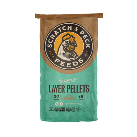 Scratch & Peck Organic 16% Layer Pellets 35 lb