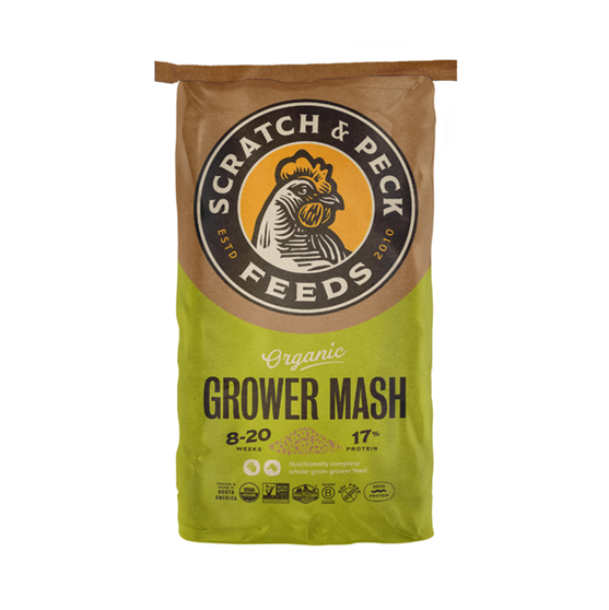 Scratch & Peck Organic Grower Whole Grain Mash 40 lb