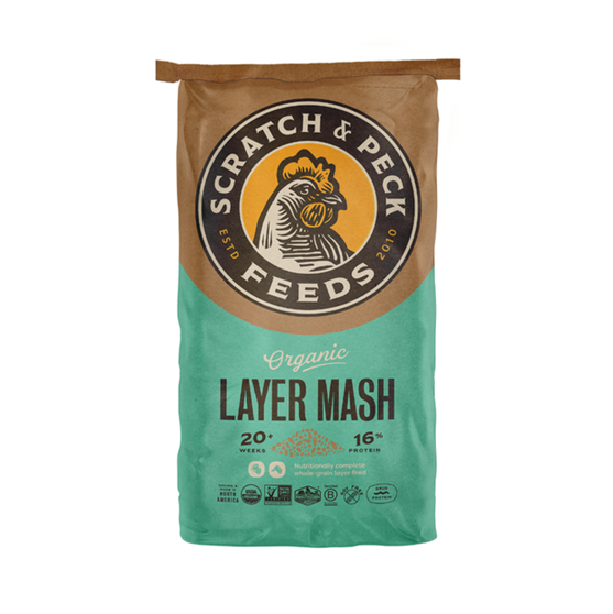 Scratch & Peck Organic Whole Grain Mash Layer Feed 16% 40 lb