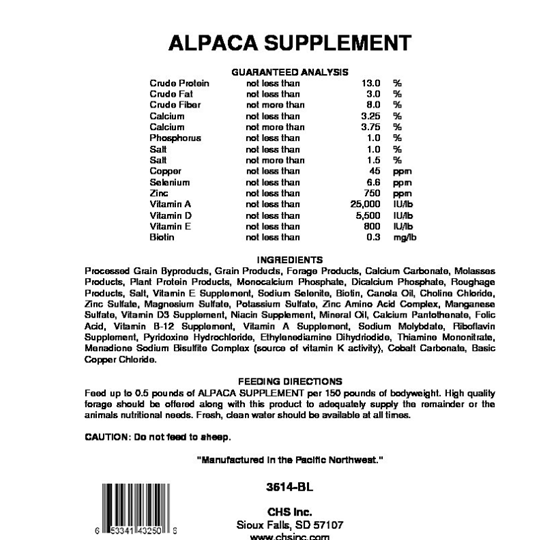 CHS Payback Alpaca Supplement 50 lb