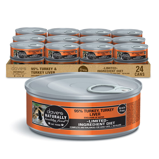 Dave's 95% Turkey and Turkey Liver Pate Cat 5.5 ounce