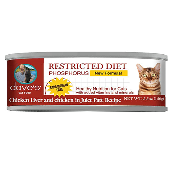 Dave's Restricted Protein & Phosphorus Chicken 5.5 oz Cat Food