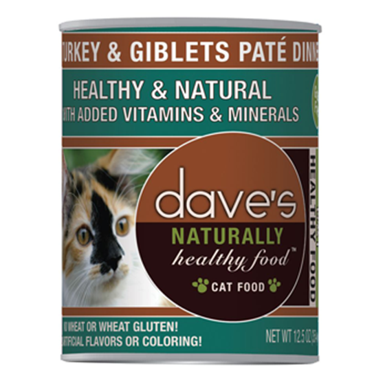 Dave's Naturally Healthy Turkey & Giblet 12.5 oz Cat Food
