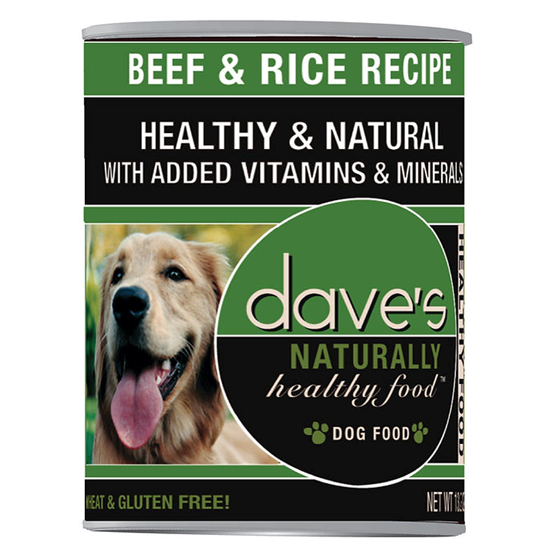 Dave's Naturally Healthy Beef & Rice 13 oz Dog Food