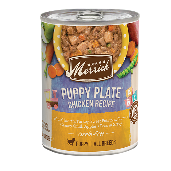 Merrick's Grain Free Puppy Plate Chicken in Gravy 12.7 oz Dog Food