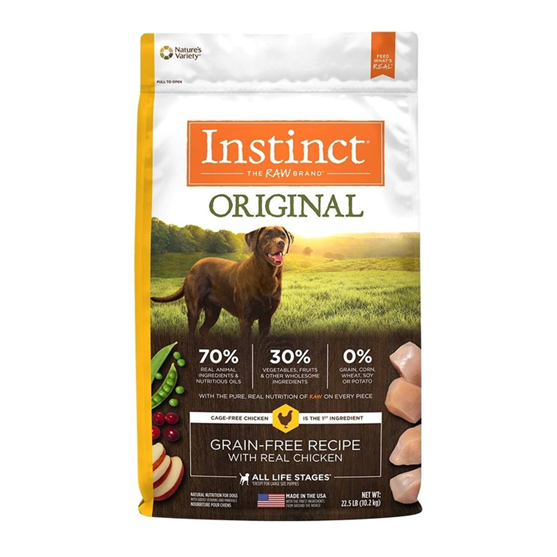 Nature's Variety Instinct Grain Free Chicken Meal 22.5 lb Dog Food