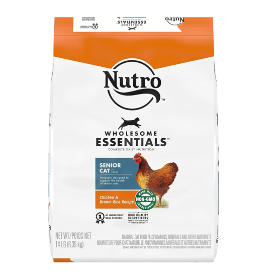 Nutro Wholesome Essentials Indoor Senior Chicken 14 lb Cat Food
