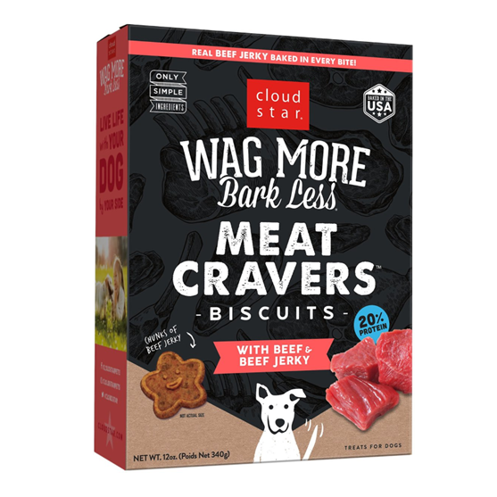 Cloud Star Wag More Bark Less Meat Cravers Beef Biscuit 12 oz