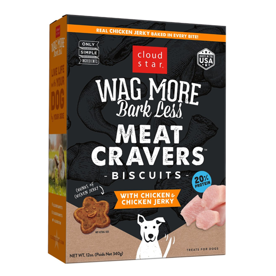 Cloud Star Wag More Bark Less Meat Cravers Chicken Biscuit 12 oz