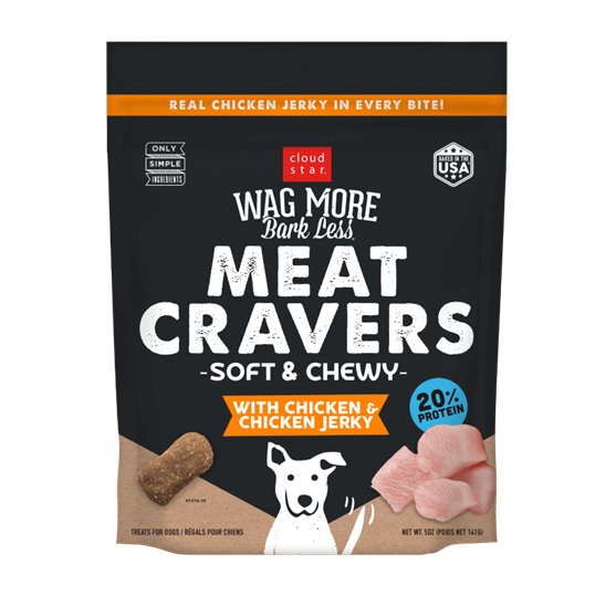 Cloud Star Wag More Bark Less Meat Cravers Chicken Soft and Chewy Dog Treats