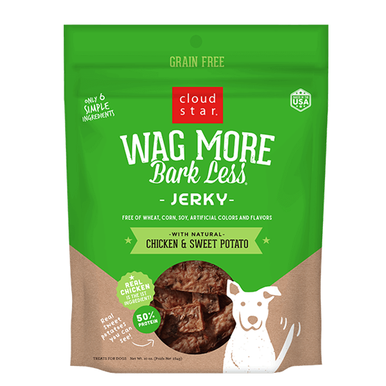 Cloud Star Wag More Bark Less Grain Free Jerky Chicken and Sweet Potato 10