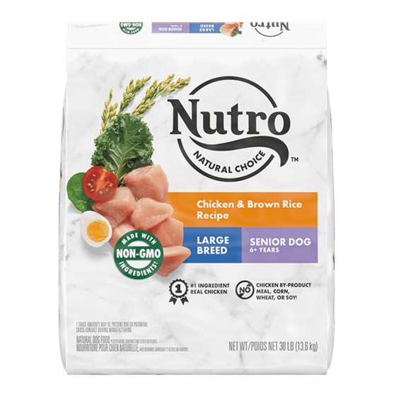 Nutro Natural Choice Senior Large Breed Chicken Rice 30 lb Dog Food