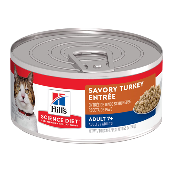 Science Diet Feline Senior Savory Turkey 5.5 oz Cat Food